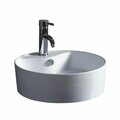 Wells Sinkware 18 in. Round Vitreous Ceramic Vessel Bathroom Sink in White CGA1818-6W